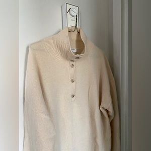 Babaton LUXE CASHMERE MAISON SWEATER in Whitecap Grey/White